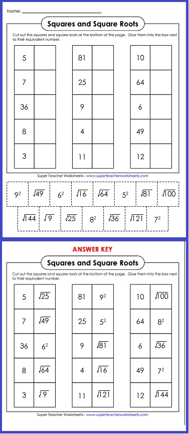 Squares and Square Roots