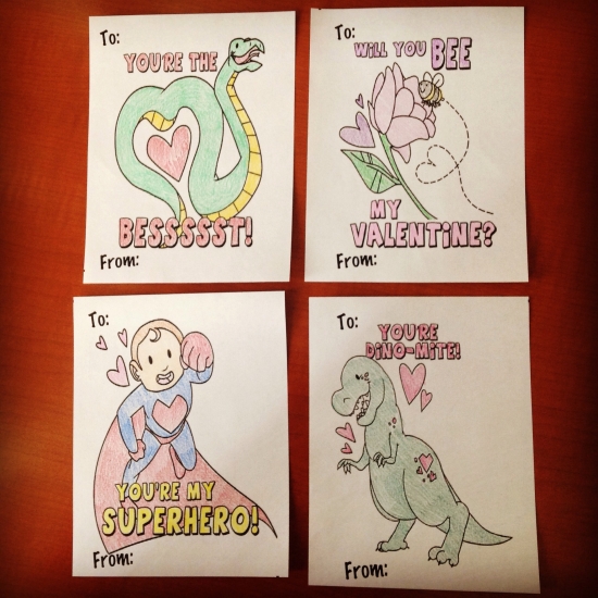 Cut-and-Color Valentines