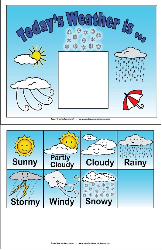 Weather Chart For Kindergarten