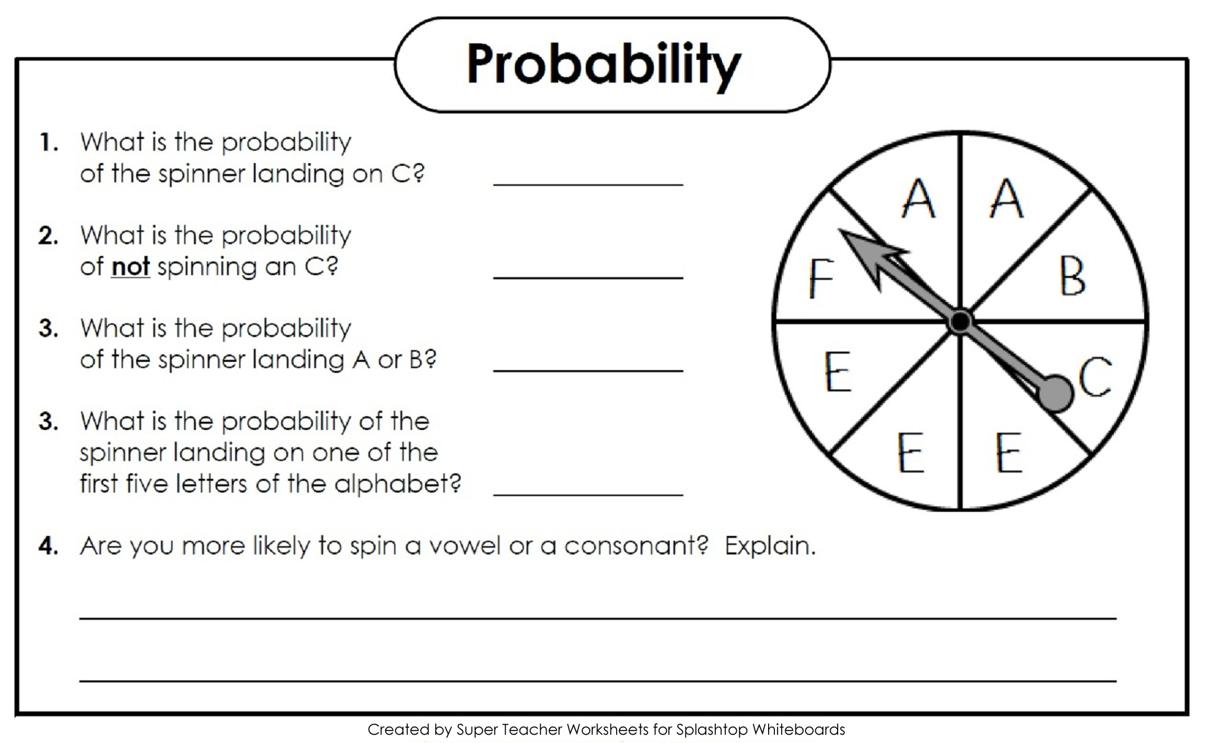 Splashtop Whiteboard Background Graphics Inside Simple Probability Worksheet Pdf