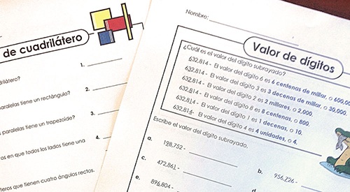 Spanish translated worksheets