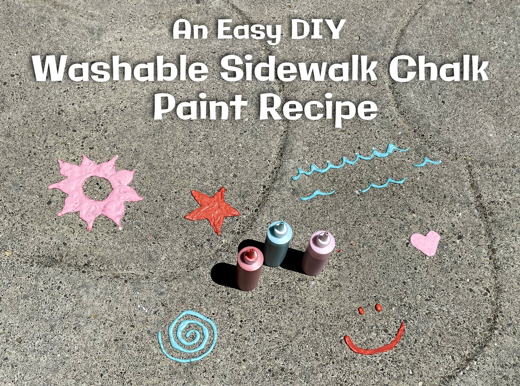 Puffy Sidewalk Chalk Paint Recipe for Kids 