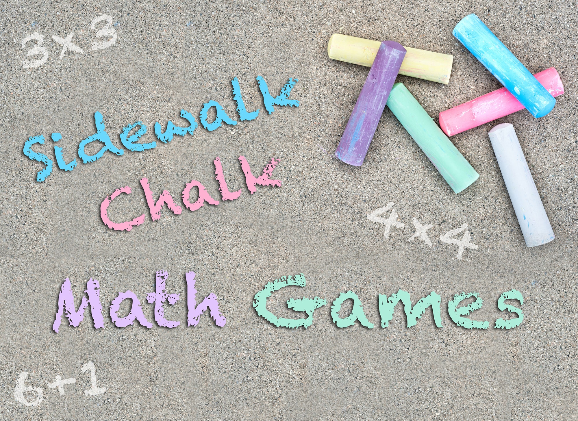 Math Games with Sidewalk Chalk 
