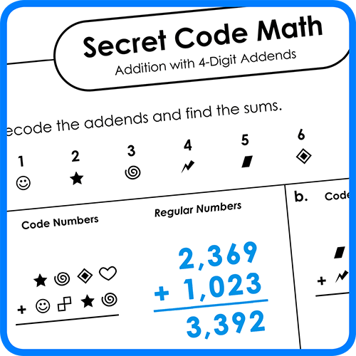 Try Secret Code Math Puzzles