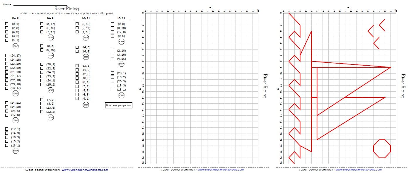 ordered pairs and coordinate plane worksheets