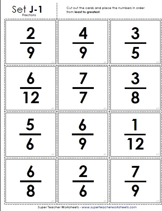 Ordering Fractions Learning Center