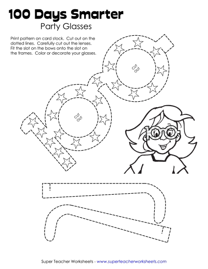 Crafts - 100th Day Glasses