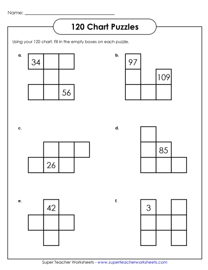 120 Chart Puzzles - 120 Chart Puzzle 1 (Basic) 120 Chart Puzzles - 120 Chart Puzzle 1 (Basic)