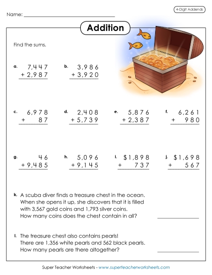 4-Digit Addition - 4-Digit Addition Practice 4-Digit Addition - 4-Digit Addition Practice