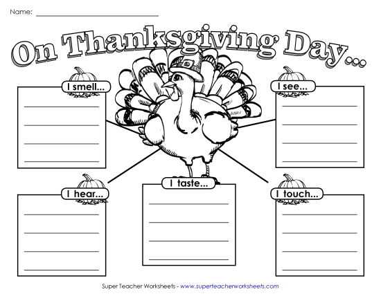 Graphic Organizers - 5 Senses Web Graphic Organizers - 5 Senses Web
