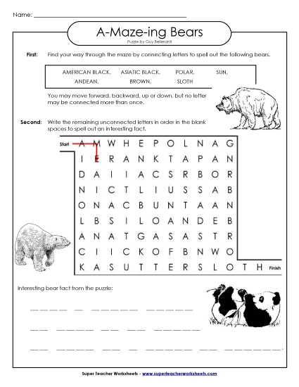 A-Maze-ing Puzzle: Bears A-Maze-ing Puzzle: Bears