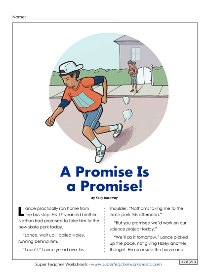 Fiction Stories - A Promise Is a Promise (Fiction)