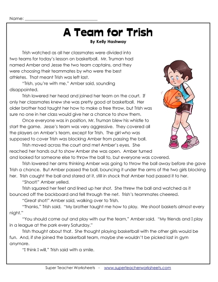 Fiction Stories - A Team for Trish (Fiction)
