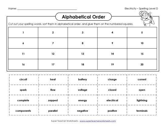ABC Order - ABC Order: Cut and Glue ABC Order - ABC Order: Cut and Glue