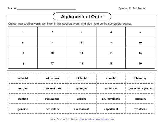 ABC Order - ABC Order: Cut and Glue