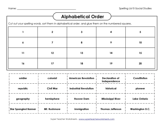 ABC Order - ABC Order: Cut and Glue ABC Order - ABC Order: Cut and Glue