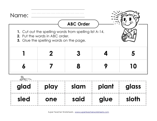 ABC Order - ABC Order: Cut and Glue (A-14)