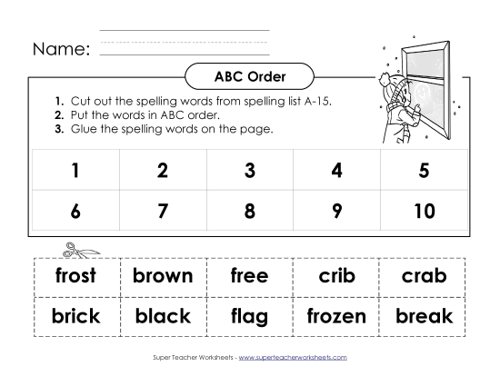 ABC Order - ABC Order: Cut-and-Glue (A-15)