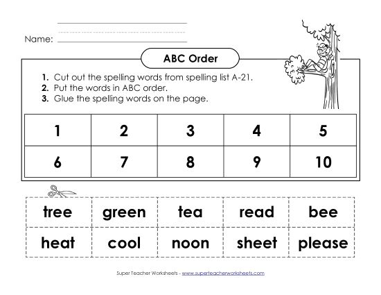ABC Order - ABC Order: Cut and Glue (A-21)
