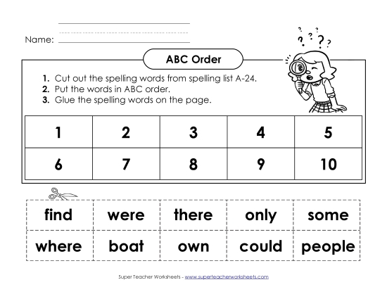 ABC Order - ABC Order: Cut and Glue (A-24)