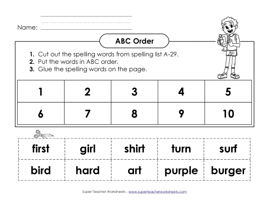 ABC Order - ABC Order: Cut and Glue (A-29)