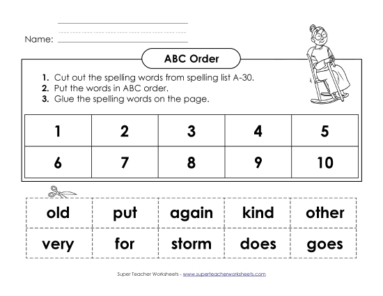 ABC Order - ABC Order: Cut and Glue (A-30)
