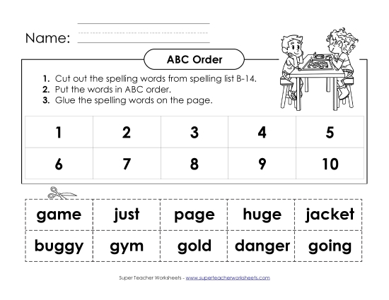 ABC Order - ABC Order: Cut and Glue (B-14)