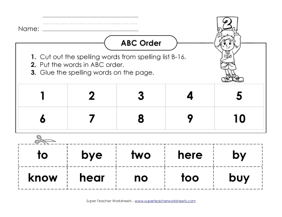 ABC Order - ABC Order: Cut and Glue (B-16) 