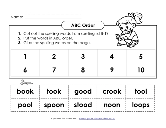 ABC Order - ABC Order: Cut & Glue (B-19)