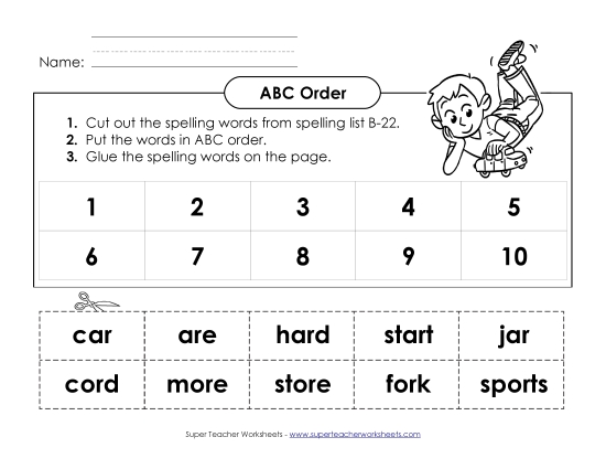 ABC Order - ABC Order: Cut and Glue (B-22)