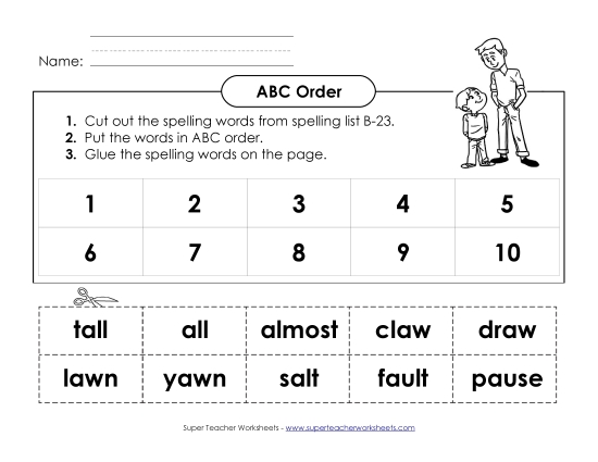 ABC Order - ABC Order: Cut and Glue (B-23)