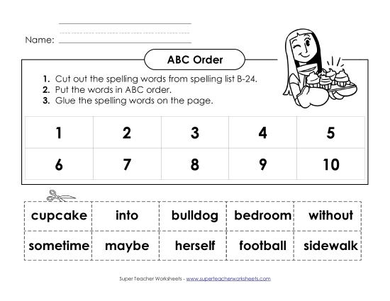 ABC Order - ABC Order: Cut and Glue (B-24)