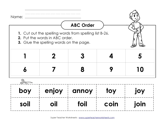 ABC Order - ABC Order: Cut and Glue (B-26)