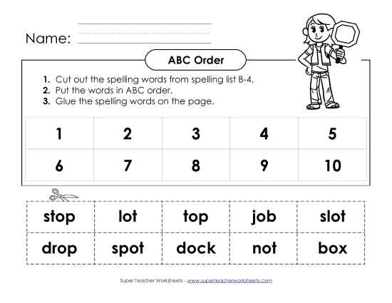 ABC Order - ABC Order - Cut & Glue (B-4)