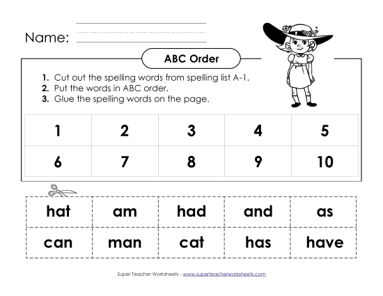 ABC Order - ABC Order - Cut & Paste (A-1)