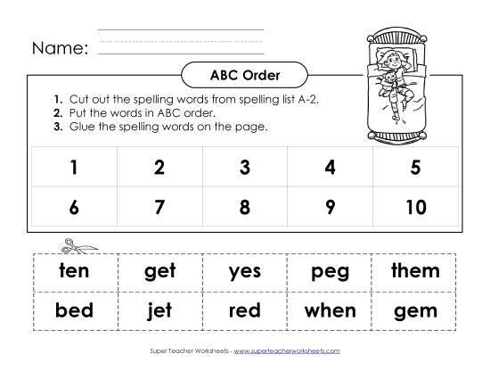 ABC Order - ABC Order - Cut & Paste (A-2)