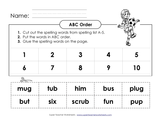 ABC Order - ABC Order - Cut & Paste (A-5)