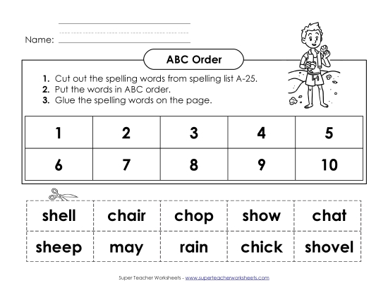 ABC Order - ABC Order: Cut-Glue (A-25)