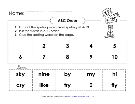 ABC Order - ABC Order: Cut n' Glue (A-10)