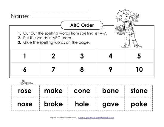 ABC Order - ABC Order: Cut n' Glue (A-9) ABC Order - ABC Order: Cut n' Glue (A-9)