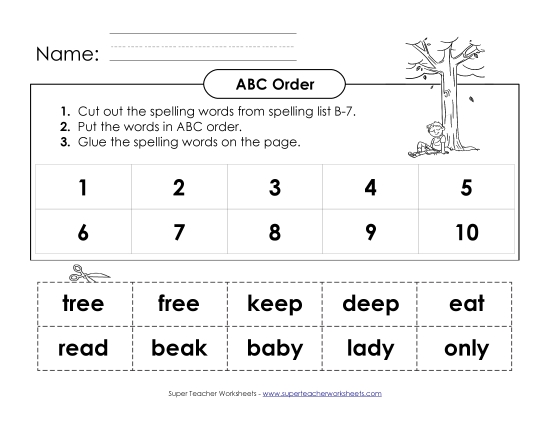 ABC Order - ABC Order: Cut n' Paste (B-7)