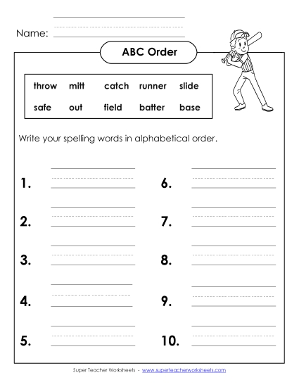 ABC Order - ABC Order: Full List (B-Baseball) 