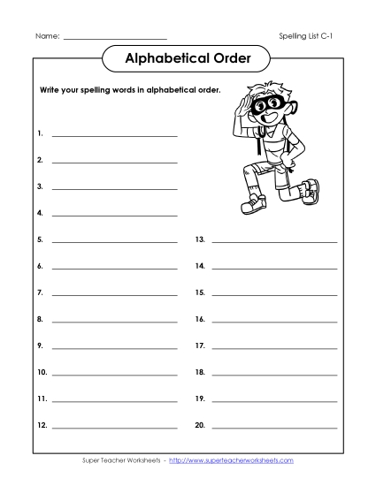 Alphabetical Order - ABC Order - Full List (C-1) Alphabetical Order - ABC Order - Full List (C-1)