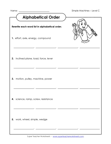 ABC Order - ABC Order Groups (C-Simple Machines Words) ABC Order - ABC Order Groups (C-Simple Machines Words)