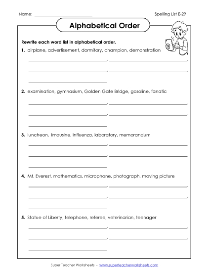 Alphabetical Order - ABC Order Groups (E-29) 
