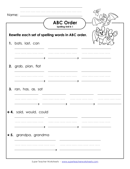 ABC Order - ABC Order - Word Sets (B-1) ABC Order - ABC Order - Word Sets (B-1)