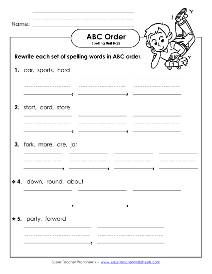 ABC Order - ABC Order - Word Sets (B-22) ABC Order - ABC Order - Word Sets (B-22)