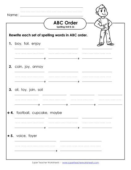 ABC Order - ABC Order - Word Sets (B-26) ABC Order - ABC Order - Word Sets (B-26)