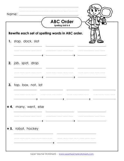 ABC Order - ABC Order - Word Sets (B-4) ABC Order - ABC Order - Word Sets (B-4)