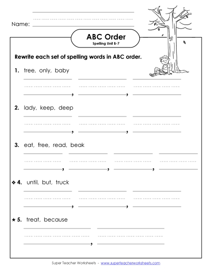ABC Order - ABC Order - Word Sets (B-7)